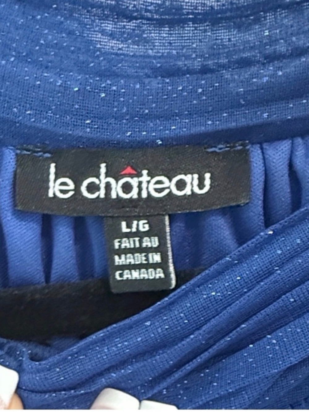 le chateau Royal Blue Pleated Halter Mini Dress - Picture 4 of 8